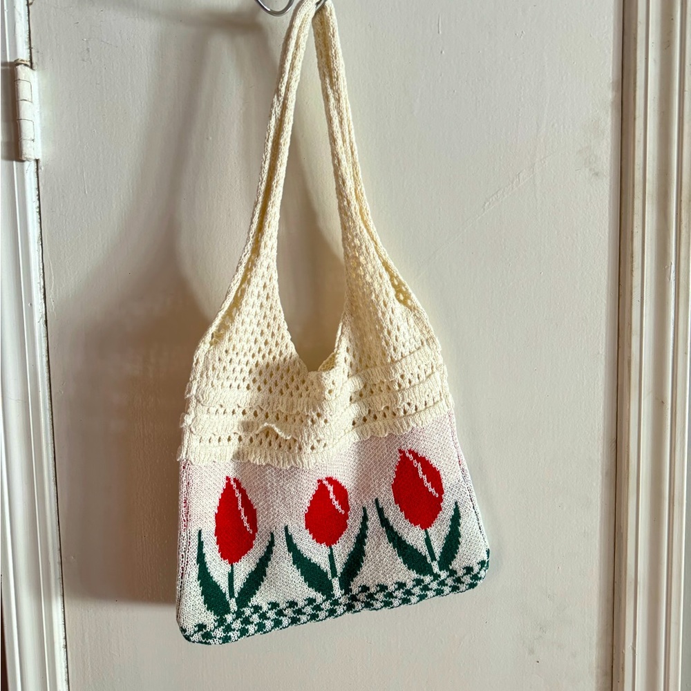 Embroider floral bag